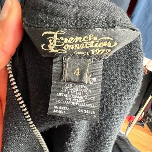 French Connection Bell sleeve shift dress black size 4 RN 53372 - Picture 7 of 9